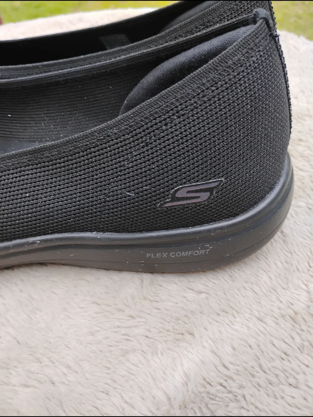 Skechers Shoes Women's 11 Solid Black Air Cooled Memory Foam Ballet Flats - Picture 4 of 6